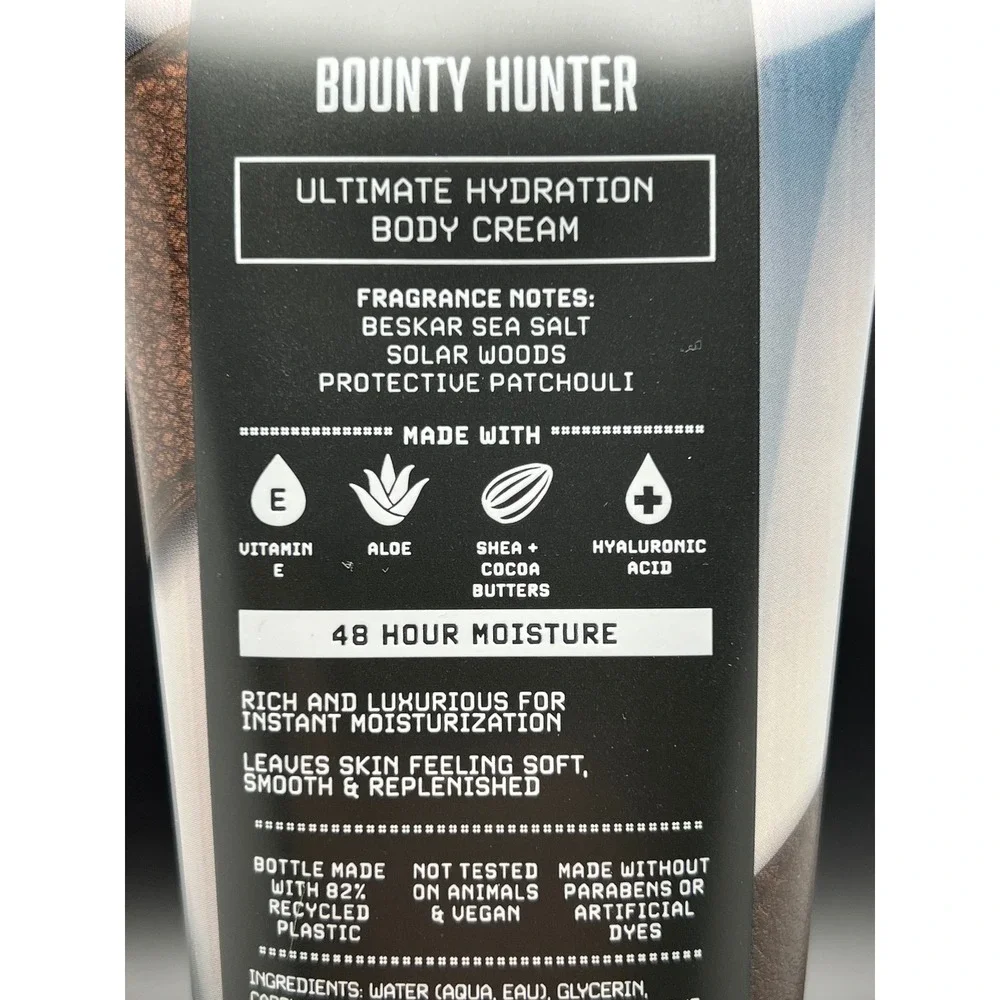 Bath & Body Works Star Wars Mandalorian Bounty Hunter Body Cream 8oz New